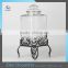 Hot Sale 5.8L Glass Pot Square Glass Jar Decorative Stand Glass Wine Dispenser With Tap