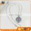Stainless steel locket pendant with moonstone necklace