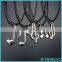 2016 Newest Fashion S925 Note Music Notation Sterling Silver Pendant Leather Vintage Men Necklaces for Women Silver Jewelry