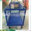 5 Inch Noiceless Wheel Movable Mesh Side Platform Truck Roll Cage Storage Platform Cart