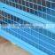 RH-C02-wheel steel crate 1100*1100*740mm blue movable foldable stoarge cage steel container metal storage cages with 4 wheels