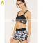 polyester mma womens printed custom brand surf yoga shorts