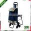 Newest portable stair climbing shopping trolley bag with seat