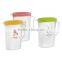 2.1 Liter Food Grade plastic water Juice jug in crystal Effect