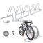 5 Bike Bicycle Floor Display Parking Rack