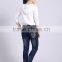 2015 latest design children jean pants girl pants printed