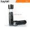 aluminum alloy cool black color portable LED 3W flashlights with rechargeable 18650 battery