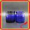 blue glass jar for glass skin care cream jar with cream jar glass