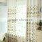 natural material leaf pattern embroidered grommet curtain