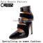 Wholsal High Heels Summer Ladies Ankle Boots Black Sexy Sandals PF4373