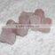 Rose quartz carved flower ear piercing plugs