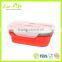 BPA Free FDA LFGB 800ML Silicone Air Tight Collapsible Lunch Box, Foldable Food Container, Microwave/Oven/Fridge/Dishwasher