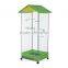 Pawhut White Green Yellow Garden Metal Parrot Cage