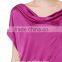 fuchsia comfort bat-wing sleeve lady dress