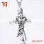 new sterling silver necklace wholesale fashion 316l stainless steel jewelry cross necklace angel wingsallah diamond pendant