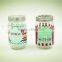 Clear glass jar glass mason jar decal metal lid