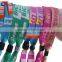 One Time Use RFID F08 Woven Fabric Wristband / Bracelet