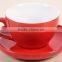 300ml glazed coffee mug set 300ml glazed porcelain tea mug with saucer