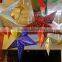 Christmas, Wedding, Halloween Event Ceiling Decorations 3D Stereo Laser Paper Stars For Shopping Mall, House, Party