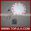 2017 hot selling sublimation logo printed glass wall clock