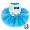 bulk cute pet lady dog clothes safety turquoise chiffon dress for pet dogs