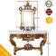 Living Room Furniture Set Antique Console Table with Framed Mirror