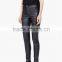 Ladies black faux leather leggings casual trousers