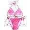 Good Quality Pink Girl Bikini Swimsuits