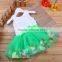 Children New Models Formal White Pearl Mesh Lace Dress Patterns