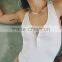 Runwaylover 5093 Ladies Sexy White Button Sexy Bodysuit