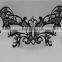 Black silver white Gold Metal Italy Venetian Mask Masquerade Rhinestones Filigree Butterfly