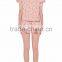 Cherry blossom printed silk sexy adult footie pajamas ladies western sets