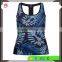 Wholsale OEM casual women sports tank top gym jogging wear printed yoga wear set