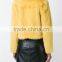 Shandao OEM fine quality long sleeve fashional polyester custom knitted mink fur coat