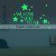 high fashion audit Christmas 3D Eco-friendly decorative removable glow in the dark star wall stickers