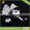 Stainless Steel Big CZ Bowknot Long Navel Ring