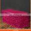 High Quality Home Textile Plum Satin Rosette Table Skirt Designs For Wedding