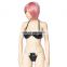 Open bust & crotchless sex teddy sex bondage lingerie leather sexy body harness
