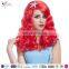 synthetic fibre long curly blue and pink cosplay party little mermaid wig