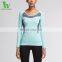 Wholesale Newest Custom Women Sport Shirt Long Sleeve Fitness Wear