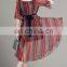 T-D063 Half Sleeve Cheap Casual Stripe Chiffon Beach Ladies Dress