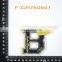 gold silver black white line letter A-Z embroidery patches