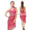 Sexy shiny glittery Lyrical latin dance dresss clothes for girls L-7070#