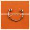 fashion silver round version metal trim open ring with ball custom for garment