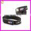 Black Debossed Silicone Wirstband With USB, Cheap Custom Promotion Funny USB Silicone Wristband