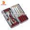 Professional Manicure Pedicure Set - 9 Piece Stainless Steel Nail Clipper Care Kit with Leather Travel Case