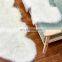 microfiber synthetic sheepskin imitate black faux fur area rug carpet