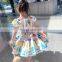 Girls dress 2020 summer new Korean style puff sleeve baby hot-selling graffiti cartoon children's wear