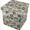 Customized Low factory direct price Modern Living room Furniture Cartoon fabric Foldable storage ottoman