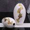 White Egg Gild Ceramic Vase Creative Nordic Modern Style For Office Hotel Decoration